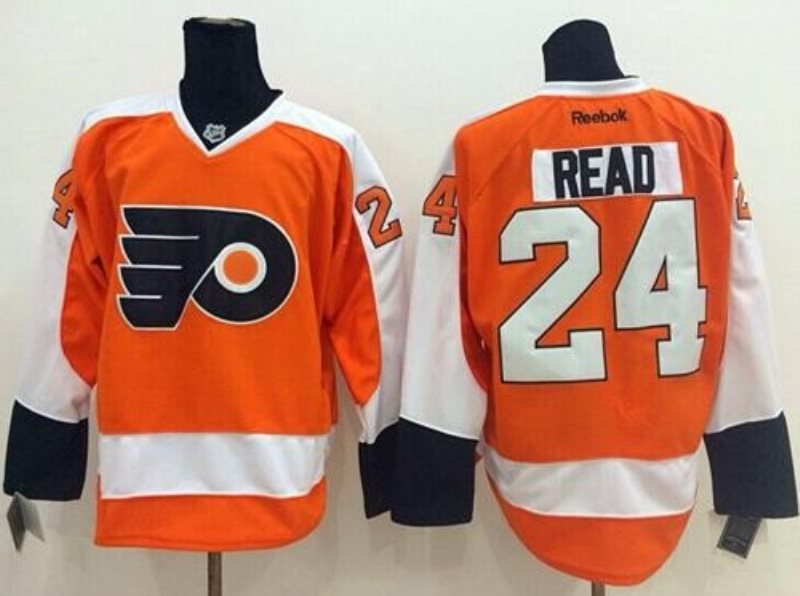 NHL Flyers 24 Matt Read Orange Men Jersey