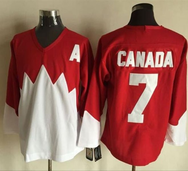 Olympic Canada 7 Canada Red White 1972 Commemorative CCM Stitched NHL Jersey