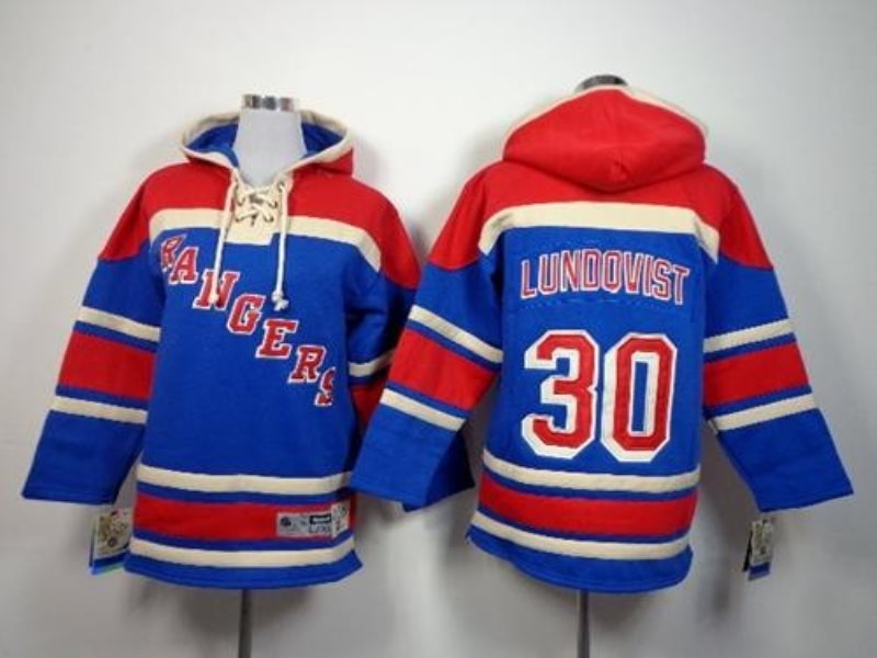 NHL Rangers 30 Henrik Lundqvist Blue Youth Sweatshirt
