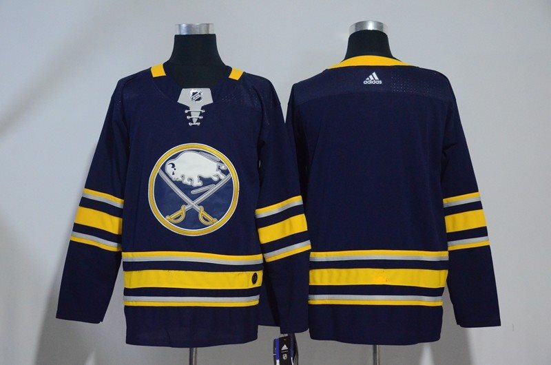 NHL Sabres Blank Navy Adidas Men Jersey