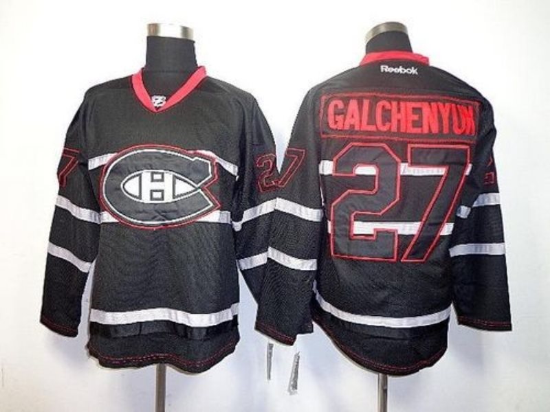 NHL Canadiens 27 Alex Galchenyuk Black Ice Men Jersey