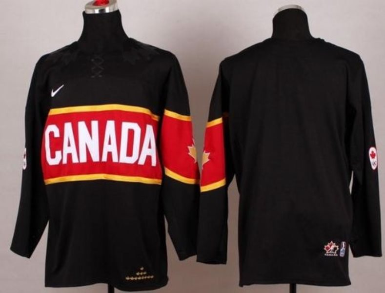 Team Canada 2014 Olympic Blank Black Hockey Jersey