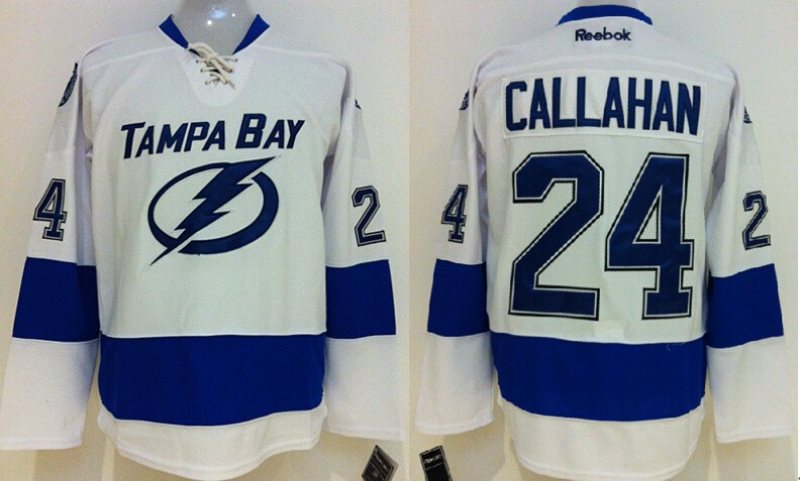 NHL Lightning 24 Ryan Callahan White Men Jersey