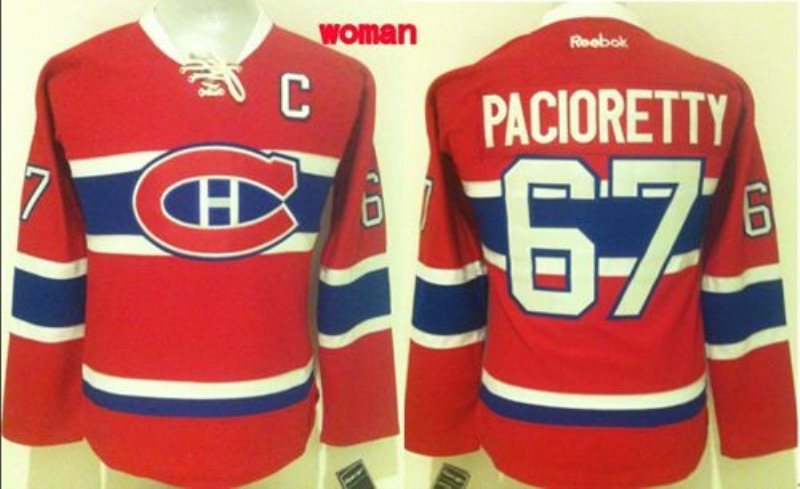 NHL Canadiens 67 Max Pacioretty Red Home C Patch Women Jersey