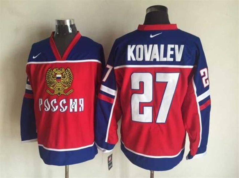 Team Russia27 Alexei Kovalev 2015 Ice Winter Hocky Jersey