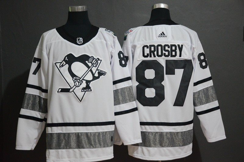 NHL Penguins 87 Sidney Crosby White 2019 All-Star Game Adidas Men Jersey