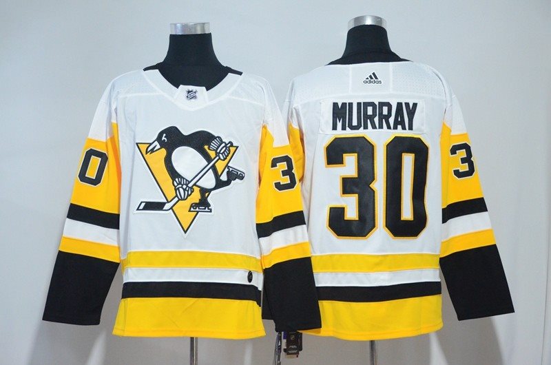NHL Penguins 30 Matt Murray White Adidas Men Jersey