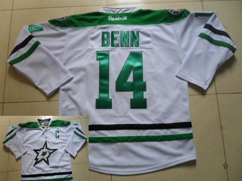 NHL Stars 14 Jamie Benn New Style With C Patch White Men Jersey