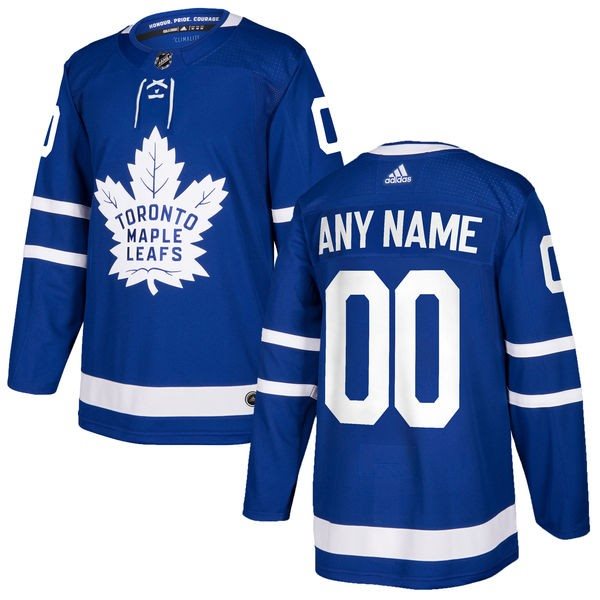 NHL Maple Leafs Blue Customized Adidas Men Jersey
