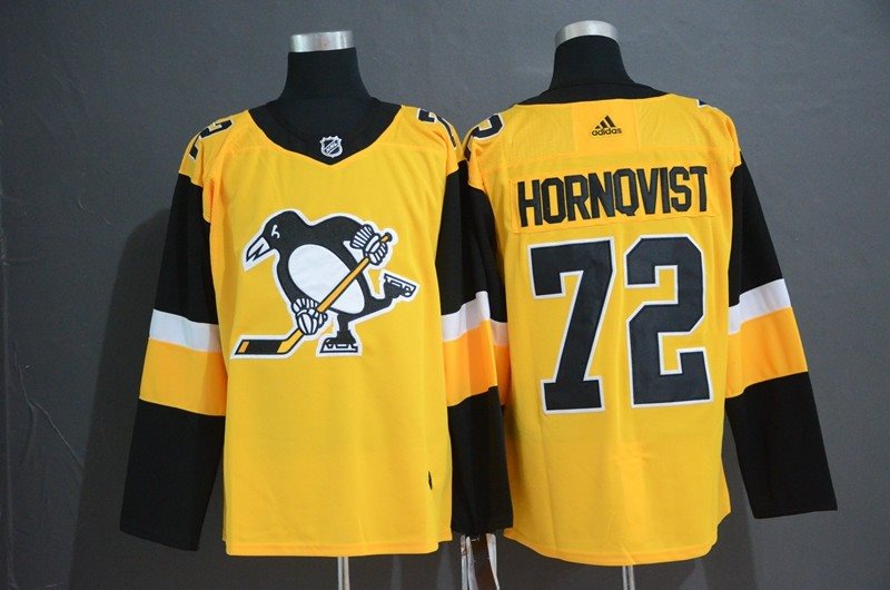 NHL Penguins 72 Patric Hornqvist Yellow Alternate Adidas Men Jersey