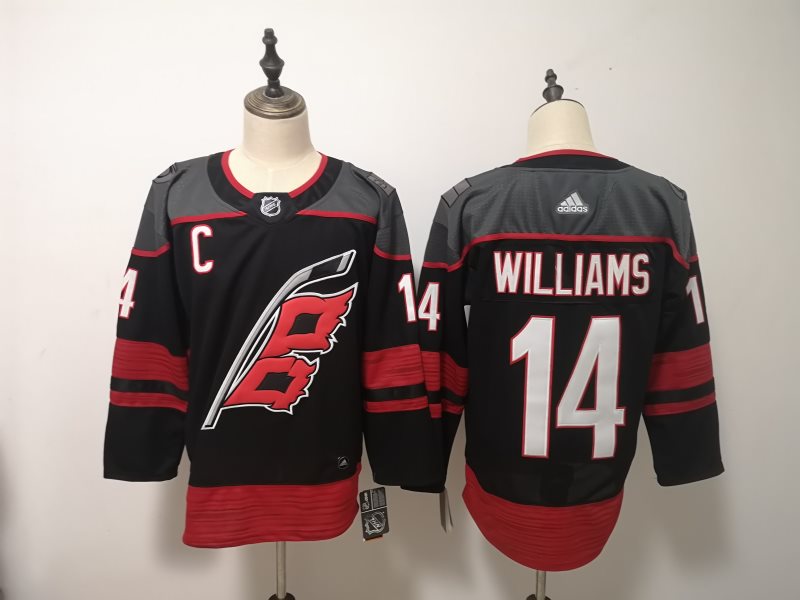 NHL Hurricanes 14 Justin Williams Black Adidas Men Jersey