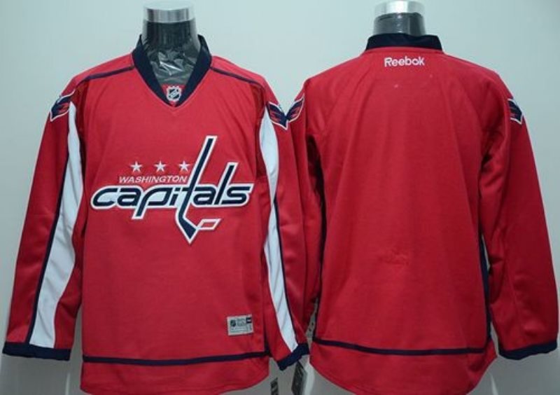 NHL Capitals Blank Red Men Jersey