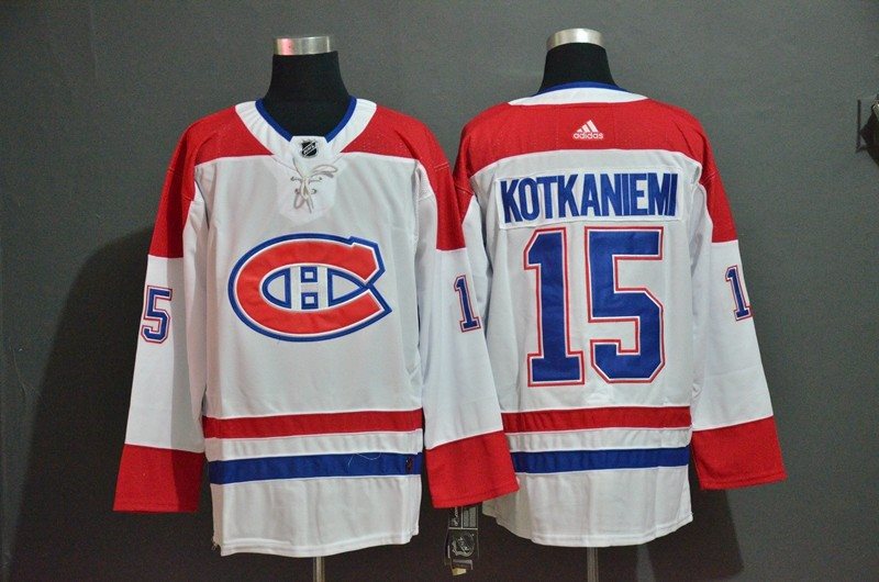 NHL Canadiens 15 Jesperi Kotkaniemi White Adidas Men Jersey