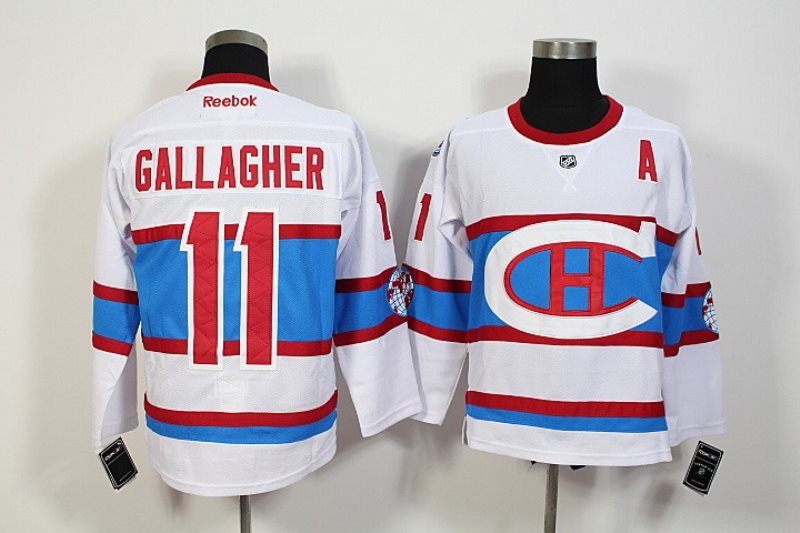 NHL Canadiens 11 Brendan Gallagher Charcoal Cross Check Fashion Men Jersey