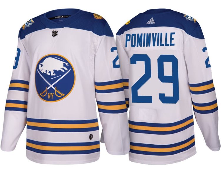 NHL Sabres 29 Jason Pominville White 2018 Winter Classic Adidas Men Jersey