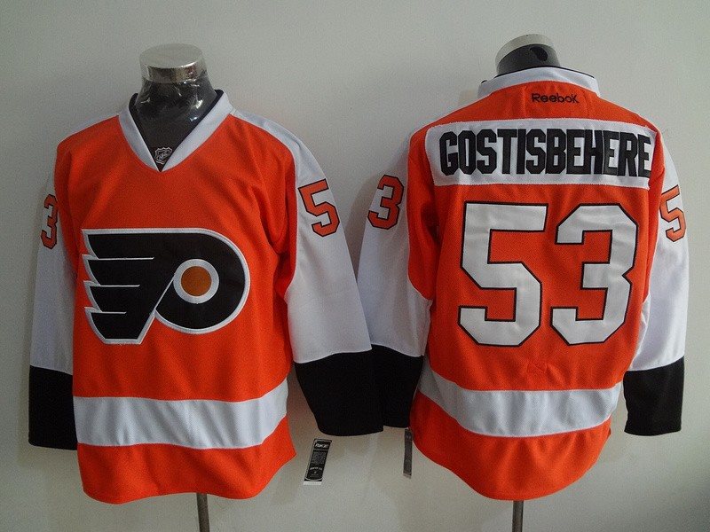 NHL Flyers 53 Shayne Gostisbehere Orange Men Jersey