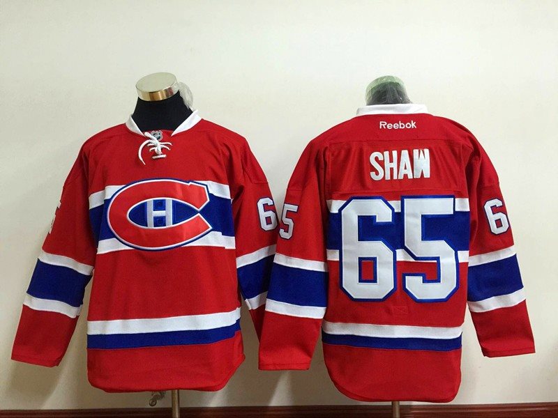 NHL Canadiens 65 Andrew Shaw Red Men Jersey