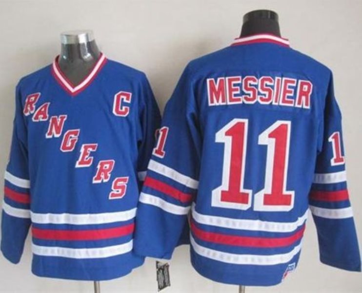 NHL Rangers 11 Mark Messier Blue CCM Heroes of Alumni Men Jersey