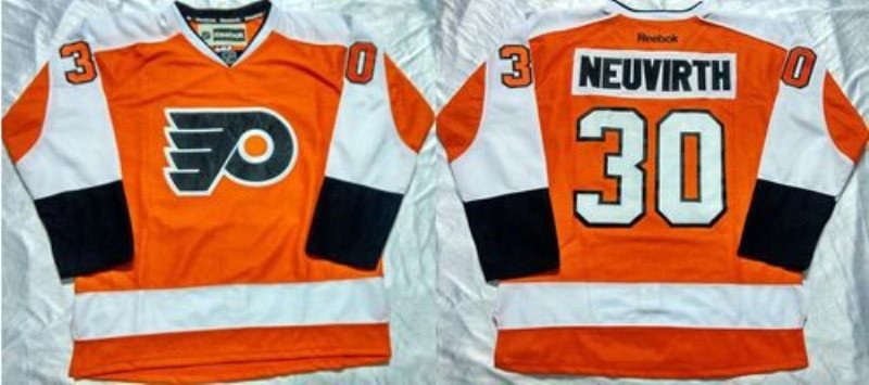 NHL Flyers 30 Michal Neuvirth Orange Home Men Jersey