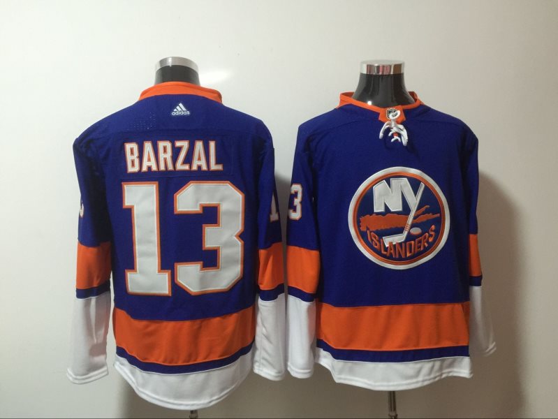 NHL Islanders 13 Mathew Barzal Blue Adidas Men Jersey