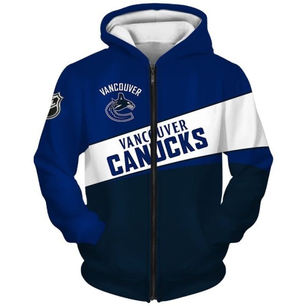 NHL Vancouver Canucks 3D Printed Sports Pullover Hoodies