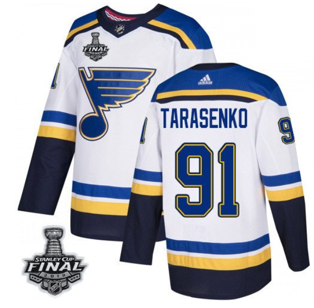NHL St. Louis Blues 91 Vladimir Tarasenko 2019 Stanley Cup Final Blue Adidas Men Jersey
