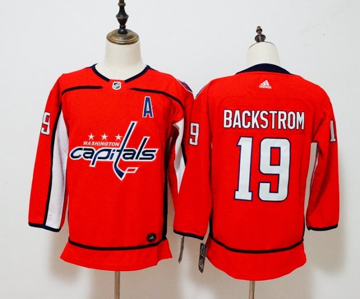 NHL Capitals 19 Nicklas Backstrom Red Adidas Women Jersey