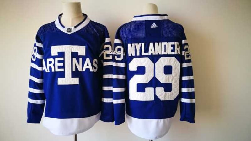 NHL Maple Leafs 29 William Nylander Blue 1918 Arenas Throwback Adidas Men Jersey