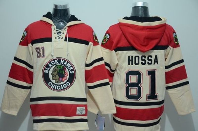 NHL Blackhawks 81 Marian Hossa Gream Men Sweatshirt
