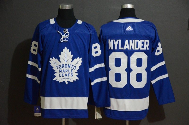 NHL Maple Leafs 88 William Nylander Blue Adidas Men Jersey