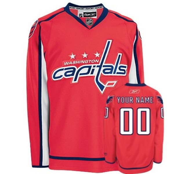 NHL Capitals Red Customized Men Jersey
