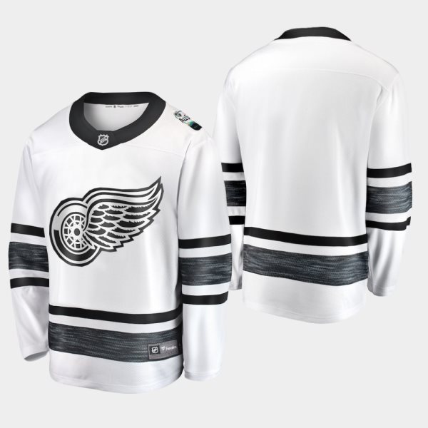 NHL Red Wings Blank White 2019 All-Star Game Adidas Men Jersey