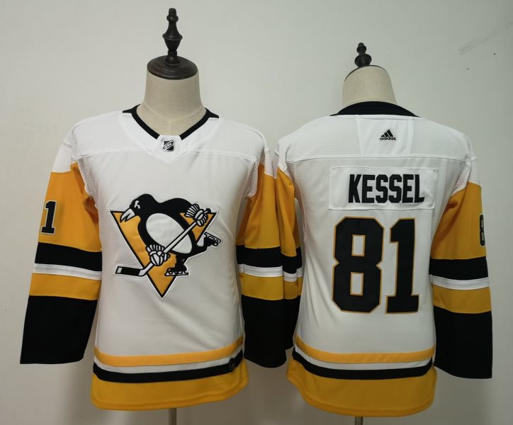 NHL Penguins 81 Phil Kessel White Adidas Women Jersey