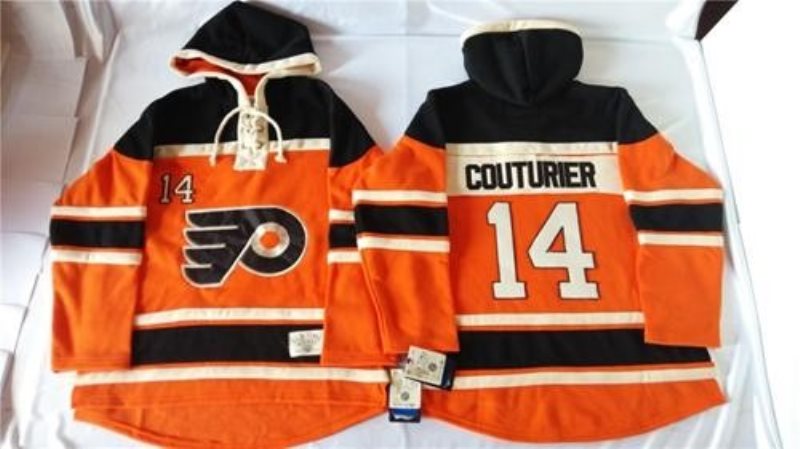 NHL Flyers 14 Sean Couturier Orange Men Sweatshirt