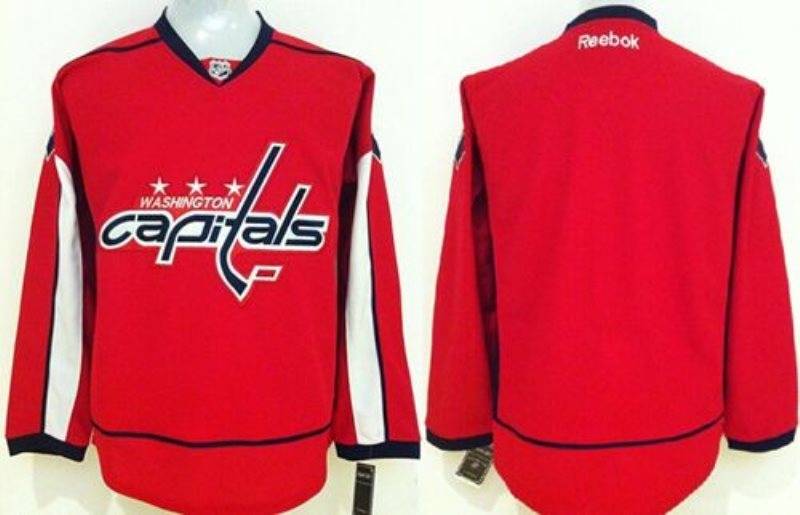 NHL Capitals Blank Red Men Jersey