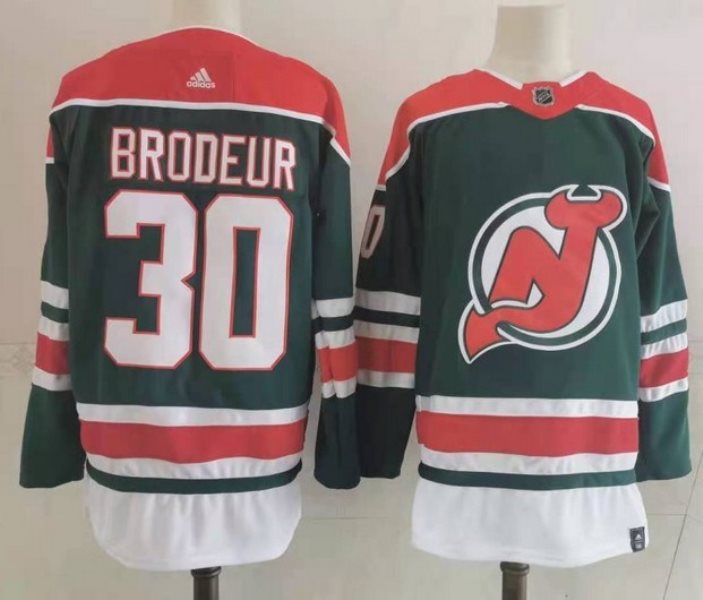 NHL Devils 30 Martin Brodeur 2021 New Adidas Men Jersey