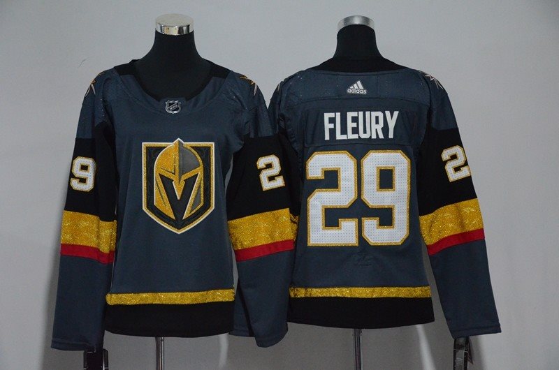 NHL Knights 29 Marc-Andre Fleury Gray Adidas Women Jersey