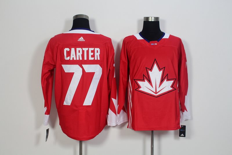 Team CA. #77 Jeff Carter Red 2016 World Cup Stitched NHL Jersey