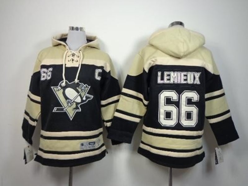 NHL Penguins 66 Mario Lemieux Black Youth Sweatshirt
