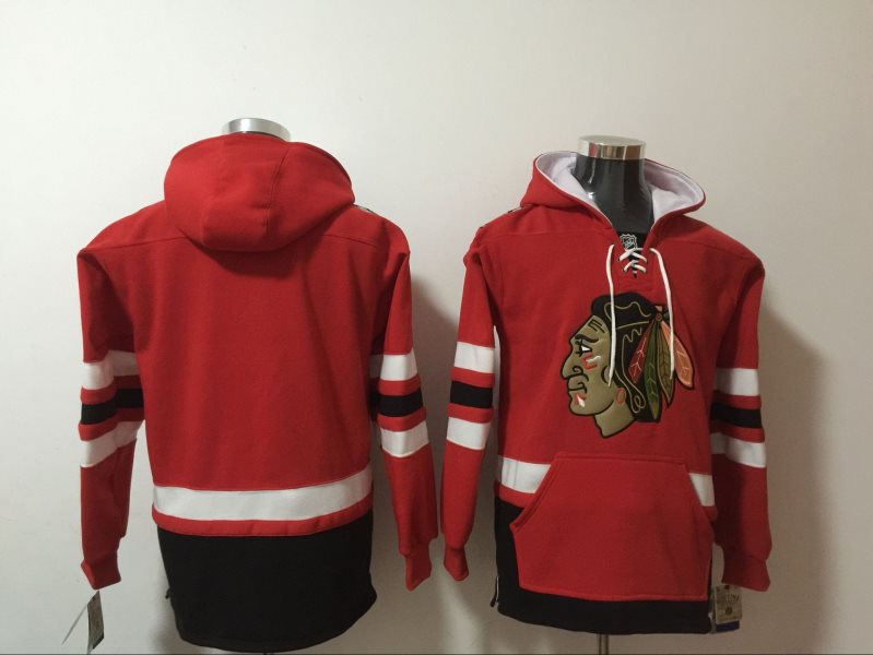 NHL BlackHawks Red Blank Hoodie Sweatshirt