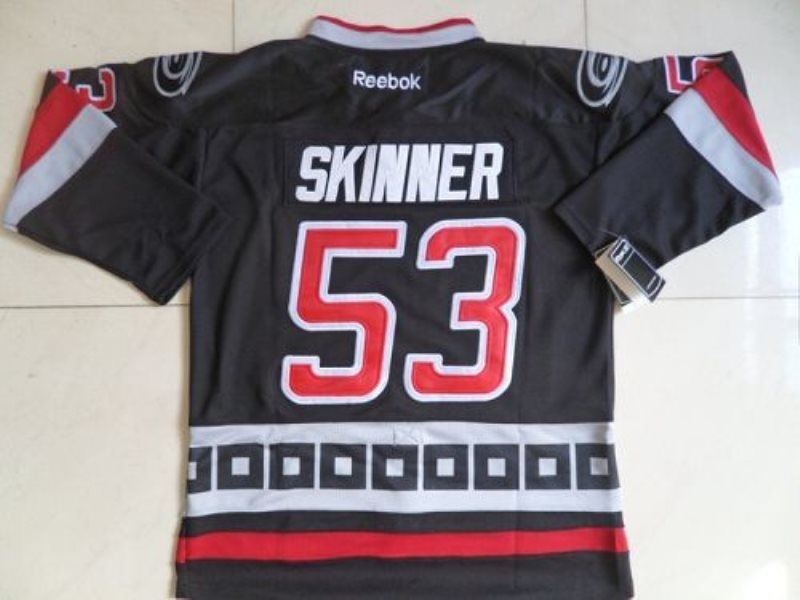NHL Hurricanes 53 Jeff Skinner Black Third Men Jersey