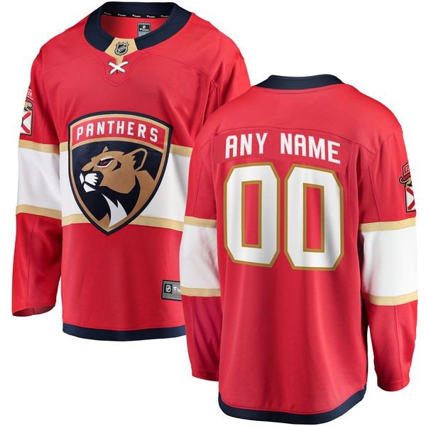 NHL Florida Panthers Red Customized Fanatics Men Jersey