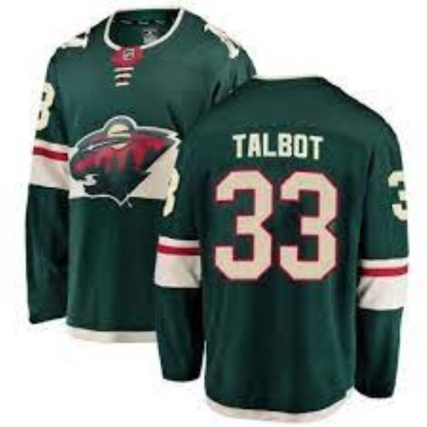 NHL Wild 33 Cam Talbot Green Adidas Men Jersey