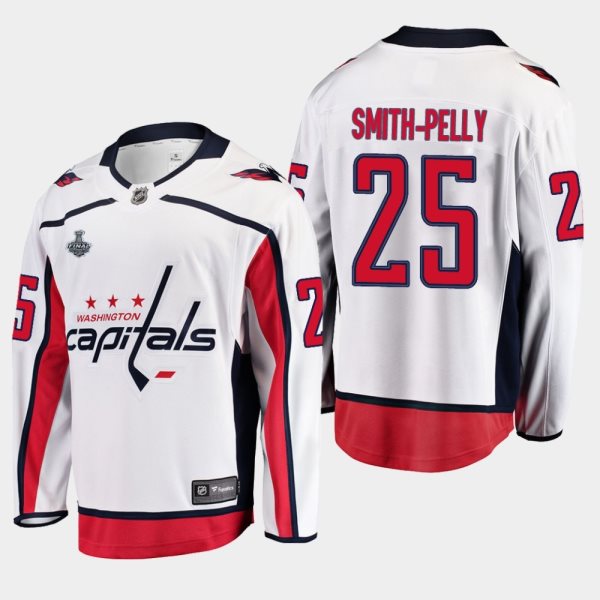 NHL Capitals 25 Devante Smith-Pelly 2018 Stanley Cup Final White Men Jersey