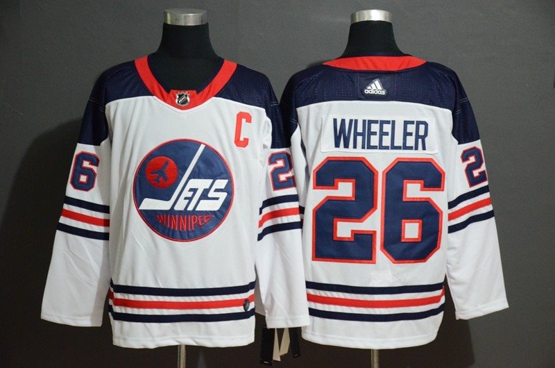 NHL Winnipeg Jets 26 Blake Wheeler White Adidas Men Jersey