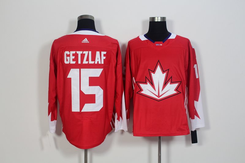 Team CA. #15 Ryan Getzlaf Red 2016 World Cup Stitched NHL Jersey