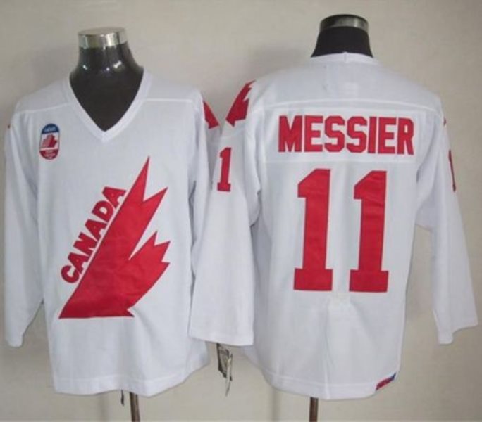 Olympic 1991 CA. 11 Mark Messier White CCM Throwback Stitched NHL Jersey