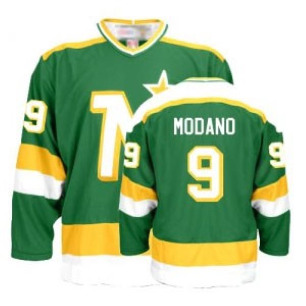 NHL Stars 9 Mike Modano Green Men Jersey