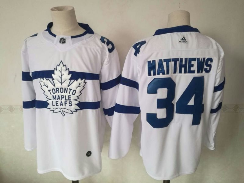 NHL Maple Leafs 34 Auston Matthews 2018 Stadium Series Adidas White Men Jersey