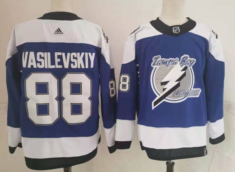 NHL Lightning 88 Andrei Vasilevskiy 2021 Retro Adidas Men Jersey